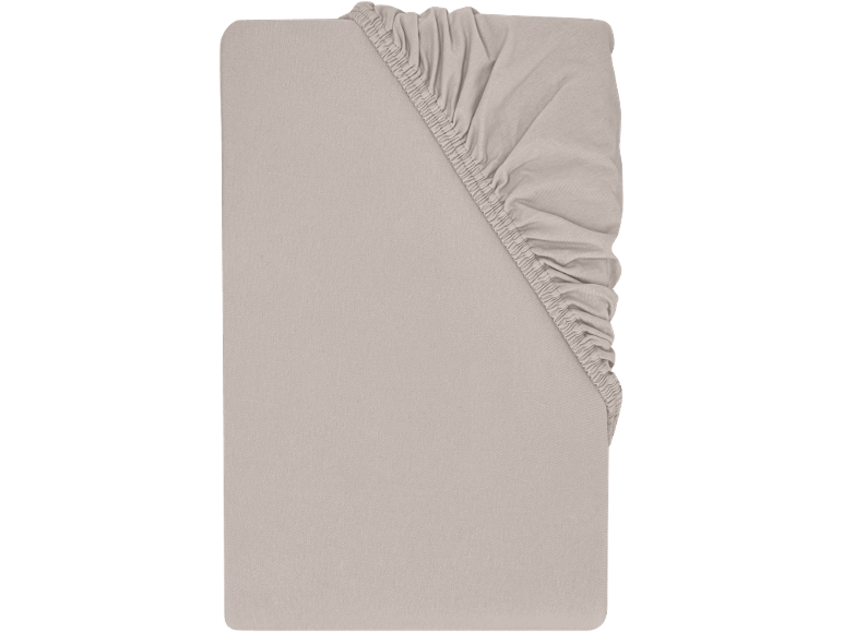 Svetlo bež jersey napenjalna rjuha z elastiko
