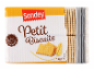 Paket piškotov Petit z napisom 'Petit Biscuits' in žigom 'FOR MAKING DESSERTS!'.