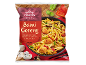 Zamrznjena jed Bami Goreng z rezanci, piščancem, gobami in zelenjavo, 750 g.