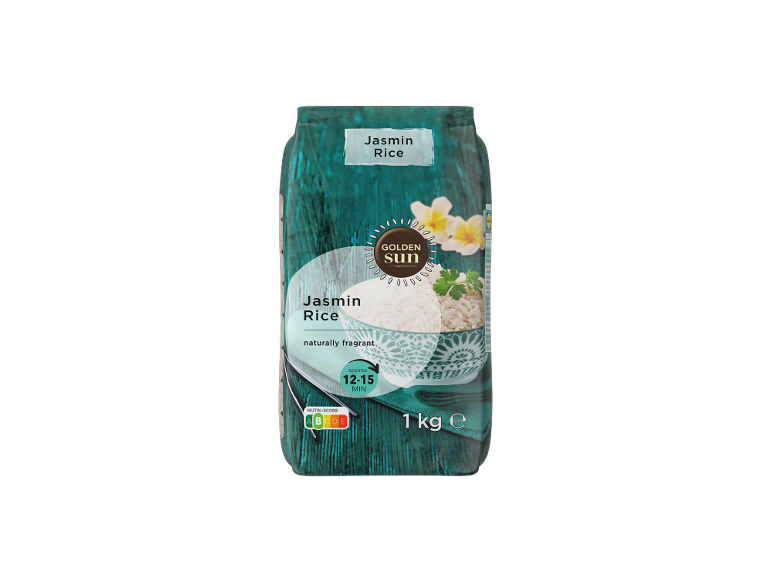 Paket jasminovega riža s skledo kuhanega riža in cvetjem, 1 kg.