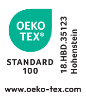 Oznaka STANDARD 100, 18.HBD.35123 Hohenstein, www.oeko-tex.com