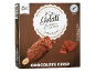 Škatla s 6 čokoladnimi hrustljavimi sladoledi, z napisom 'PREMIUM ICE CREAM made with passion'.