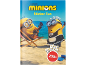 Knjiga nalepk Minions z več kot 200 nalepkami, z Minionom, ki igra kitaro, in Minionom v obleki sobarice na plaži.