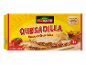 Goveja quesadilla z mehiško omako, postrežena s paradižnikom in koruzo.
