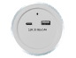 Okrogel polnilnik z USB-C in USB-A priključki, 5.0V DC Max.3.4A.