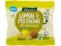 Limona in pistacija proteinske kroglice, bogate z vlakninami, vir beljakovin, brez dodanega sladkorja, brez glutena, vegansko.