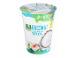 Klasični ekološki kokosov jogurt z Nutri-Score in veganskim znakom.