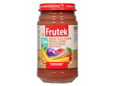 sadna kašica z jabolkom, slivo in ječmenom, frutek, 190 g