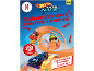 Knjiga nalepk Hot Wheels z več kot 200 bleščečimi nalepkami, na temo dirkanja.