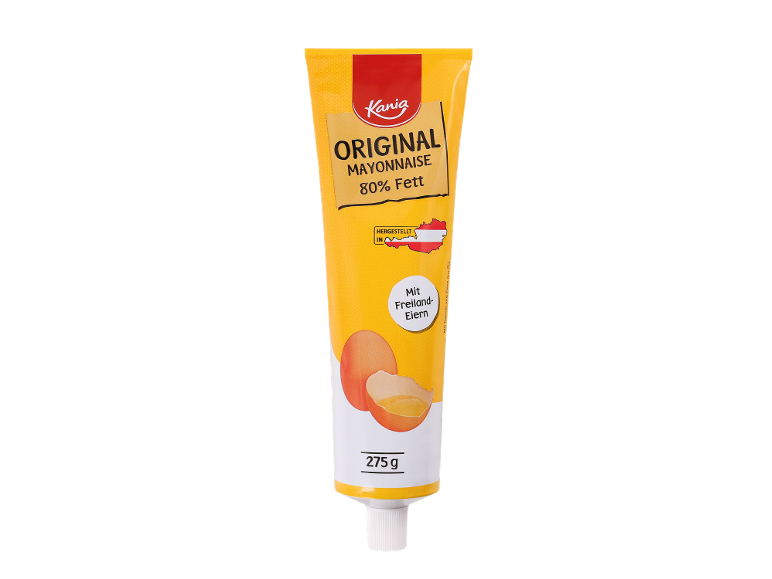 Kania Original majoneza 80% maščobe, z jajci proste reje, 275g tuba.