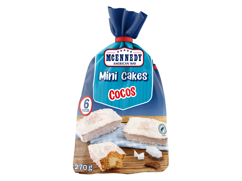Paket mini kokosovih tortic s 6 kosi in 270g.