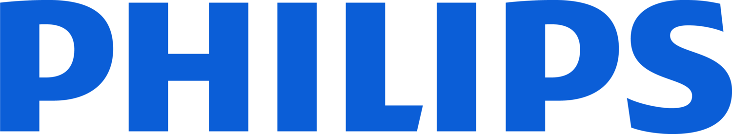 Moder napis z velikimi črkami: PHILIPS