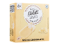 Škatla s 6 sladoledi iz bele čokolade z napisom 'PREMIUM ICE CREAM made with passion'.