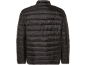 Moška črna prešita jakna, pogled od zadaj