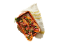 Bruschetta s pršutom, olivami in baziliko v keramični posodi.