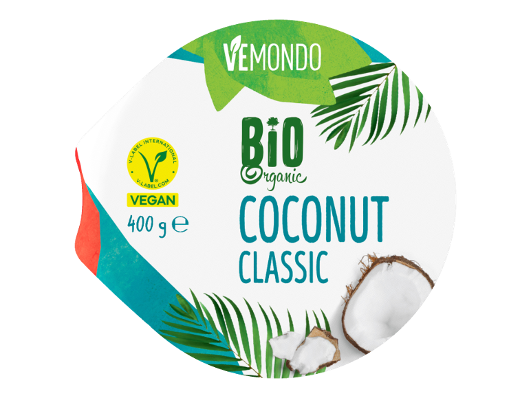 400 g klasični ekološki kokosov jogurt, veganski.