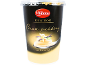 Kozarec vanilijevega kremnega pudinga z napisom „Cream pudding with Bourbon Vanilla“.