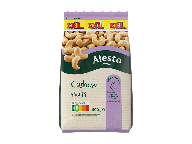 Pakiranje XXL indijskih oreščkov, 500g, z Nutri-Score A.