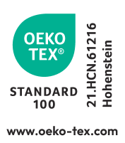 Pečat STANDARD 100, 21.HCN.61216 Hohenstein, www.oeko-tex.com