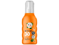 Sprej za zaščito pred soncem SPF 30 z vitaminom E, vodoodporen in veganski.