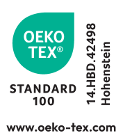 OEKO-TEX® STANDARD 100 certifikacijski pečat s številko 14.HBD.42498 Hohestein