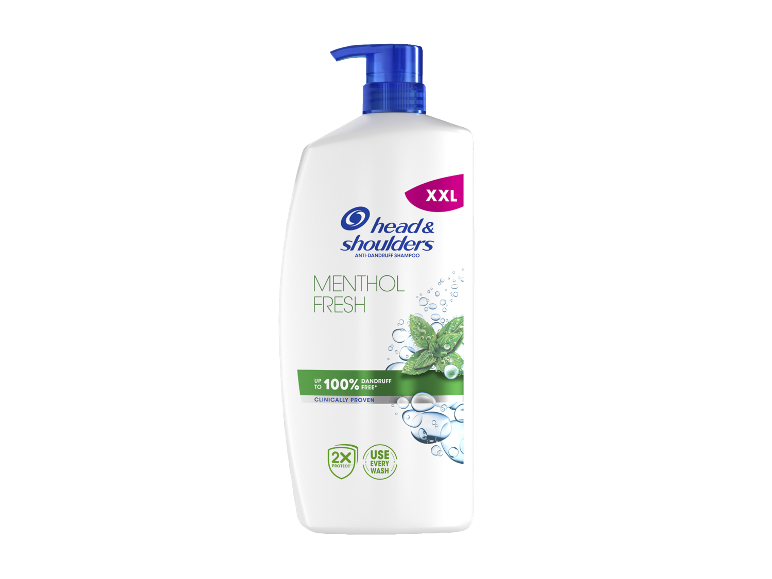 Velik šampon proti prhljaju z mentolom, 100% brez prhljaja.