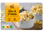 Mac & Cheese s sirovo omako, 1 kg, Nutri-Score B, vegetarijansko.
