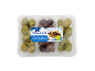 Grški izbor oliv: zelene in Kalamata s čilijem in česnom, pakiranje 300g.