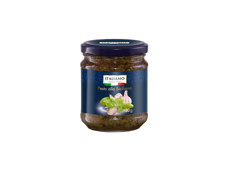 Kozarec sicilijanskega pesta z baziliko in česnom, 180g