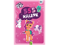 Komplet nalepk My Little Pony s 555 nalepkami in liki na rožnatem ozadju.