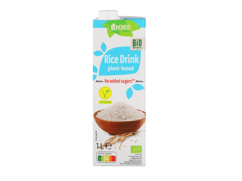 Rastlinski rižev napitek, brez dodanih sladkorjev, ekološki, veganski, 1L.