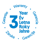 Pečat 3-letne garancije v več jezikih.
