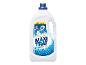 Tekoči detergent za belo perilo, 100 pranj, z risanim likom in mehurčki.
