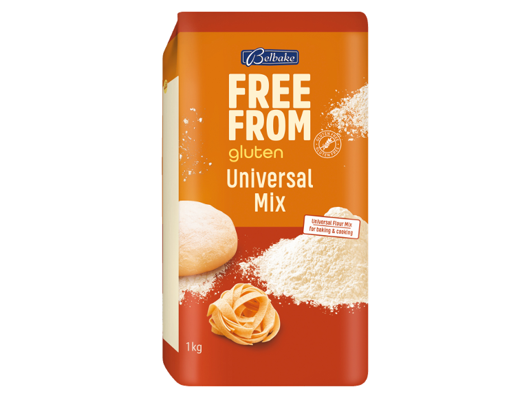 Univerzalna moka brez glutena za peko in kuhanje, s testom in testeninami.