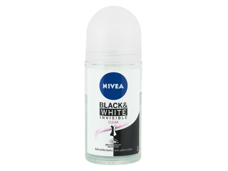 Roll-on antiperspirant za nevidno zaščito pred belimi sledmi in rumenimi madeži.