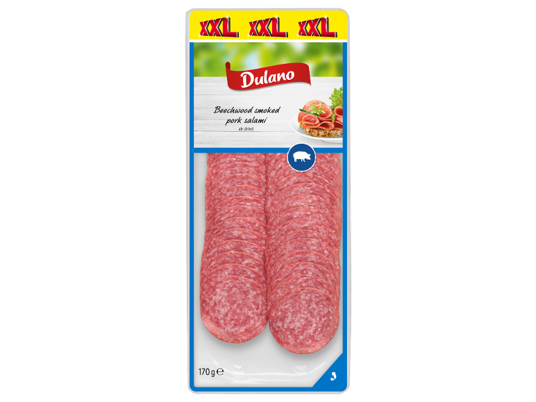 XXL svinjska salama, dimljena z bukovim lesom, zračno sušena, 170g