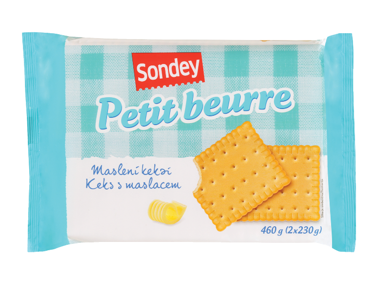 Masleni keksi Petit Beurre blagovne znamke Sondey