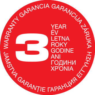 3-letna garancija, besedilo v več jezikih.