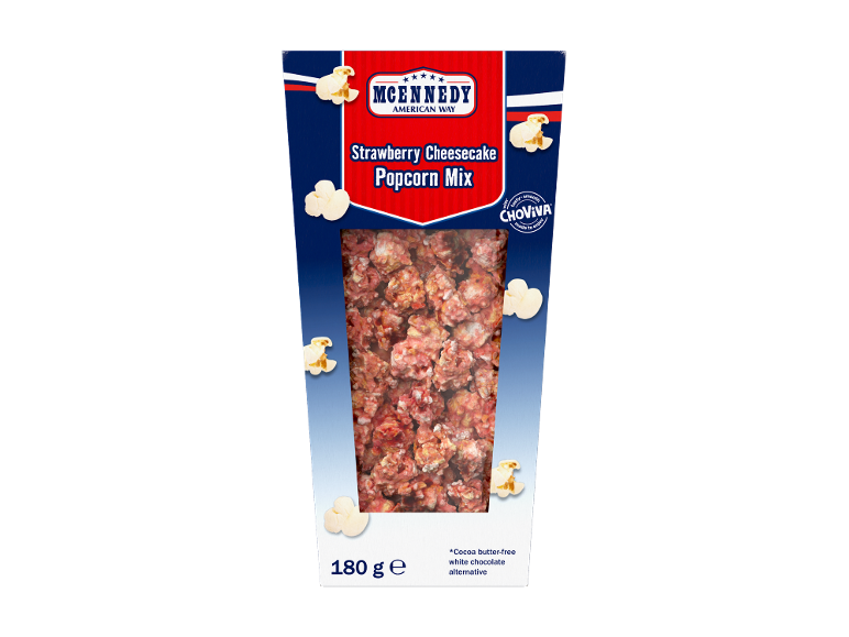 Pakiranje pokovke z okusom jagodne torte, 180 g.