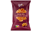 Vrečka prigrizkov z okusom slanine z oznako Nutri-Score A in 130 g.
