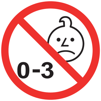 Opozorilo: Ni primerno za otroke od 0-3 let.