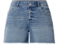 Kratke jeans hlače z obrobljenim robom