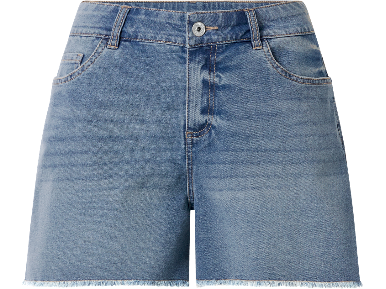 Kratke jeans hlače z obrobljenim robom