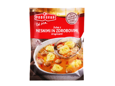 juha z mesnimi in zdrobovimi kroglicami, podravka, 52g