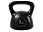 Črna 8 kg kettlebell za vadbo moči.