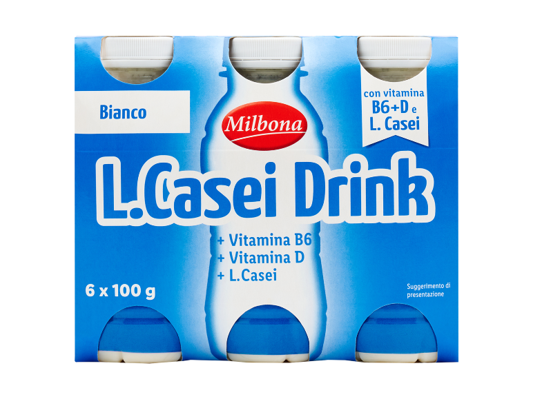 Paket 6 L.Casei napitkov z vitaminoma B6 in D, po 100 g vsak.