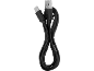 Črn polnilni kabel USB-A na USB-C, lepo navit.