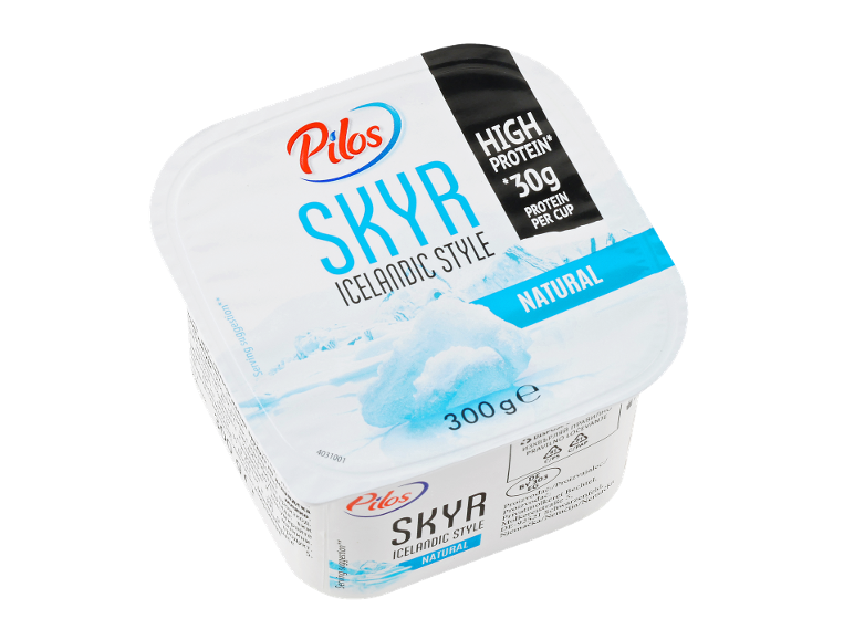 Naravni skyr islandskega stila, visoko beljakovinski (30g na skodelico), 300g.