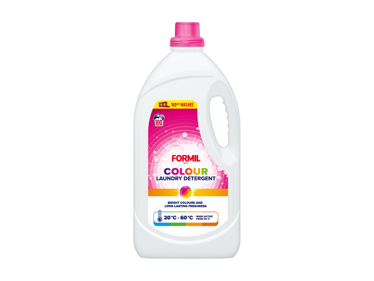 Tekoči detergent za barvno perilo, 100 pranj, učinkovit že pri 20°C.