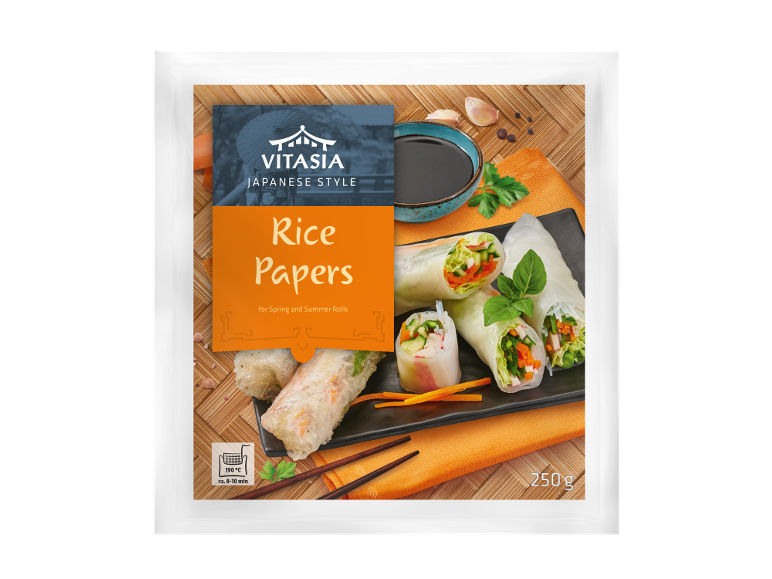 Paket riževih papirjev v japonskem slogu za spomladanske in poletne zvitke, 250 g.